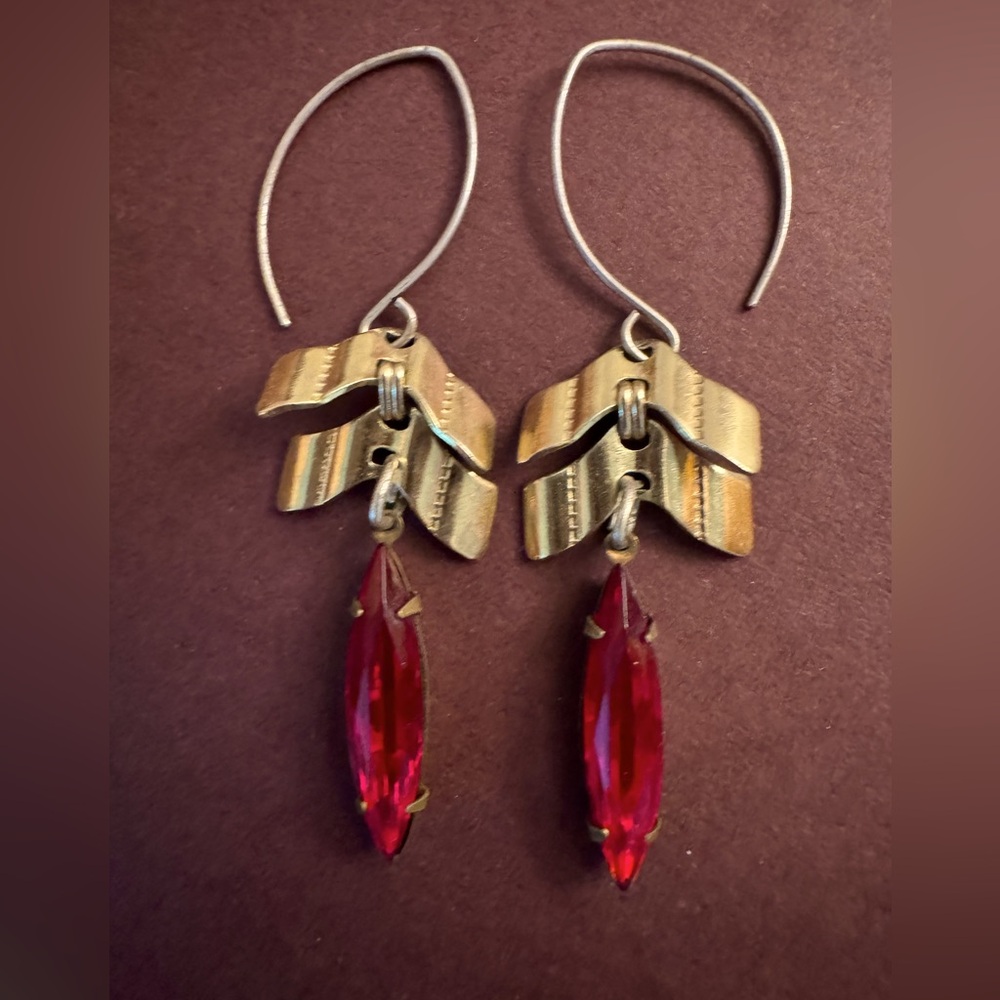 gorgeous red bohemian earrings